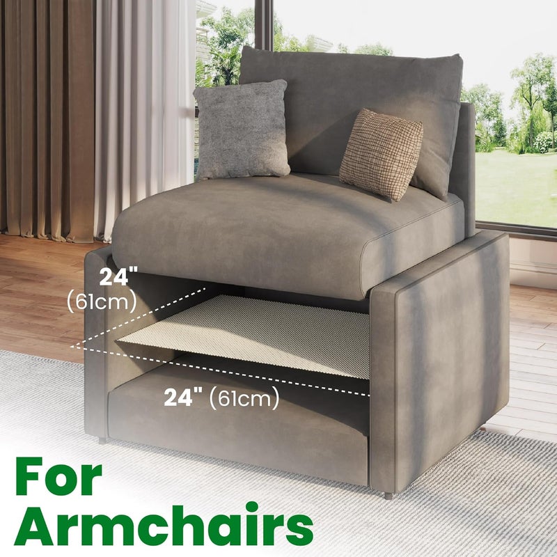 ECOHomes Couch Cushion Grip Pad, Couch Cushion Non Slip Pads Keep Sofa Cushions from Sliding - Anti Slip Couch & Patio Grips Stop Sliding, Mattress Gripper to Prevent Sliding (Armchair, 24" by 24") - Image 3