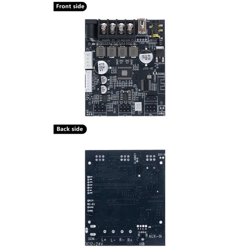 ZK-502T Bluetooth Amplifier Board TPA3116D2 High-Performance Microphone and Audio Module Lead-Wired All-in-One Bluetooth Amplifier Board 50W+50W - Image 2