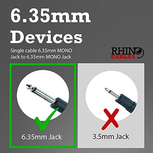Fedus 6.35Mm To 6.35Mm Cable,Jack Mono To Mono Audio Cable For Mixer,Microphone,Electric Guitar,Amplifier,Stereo Speaker 1/4" P38 Male Record Line Guitar Bass Instrument Studio Cable Cord-5Meter-Black - Image 3