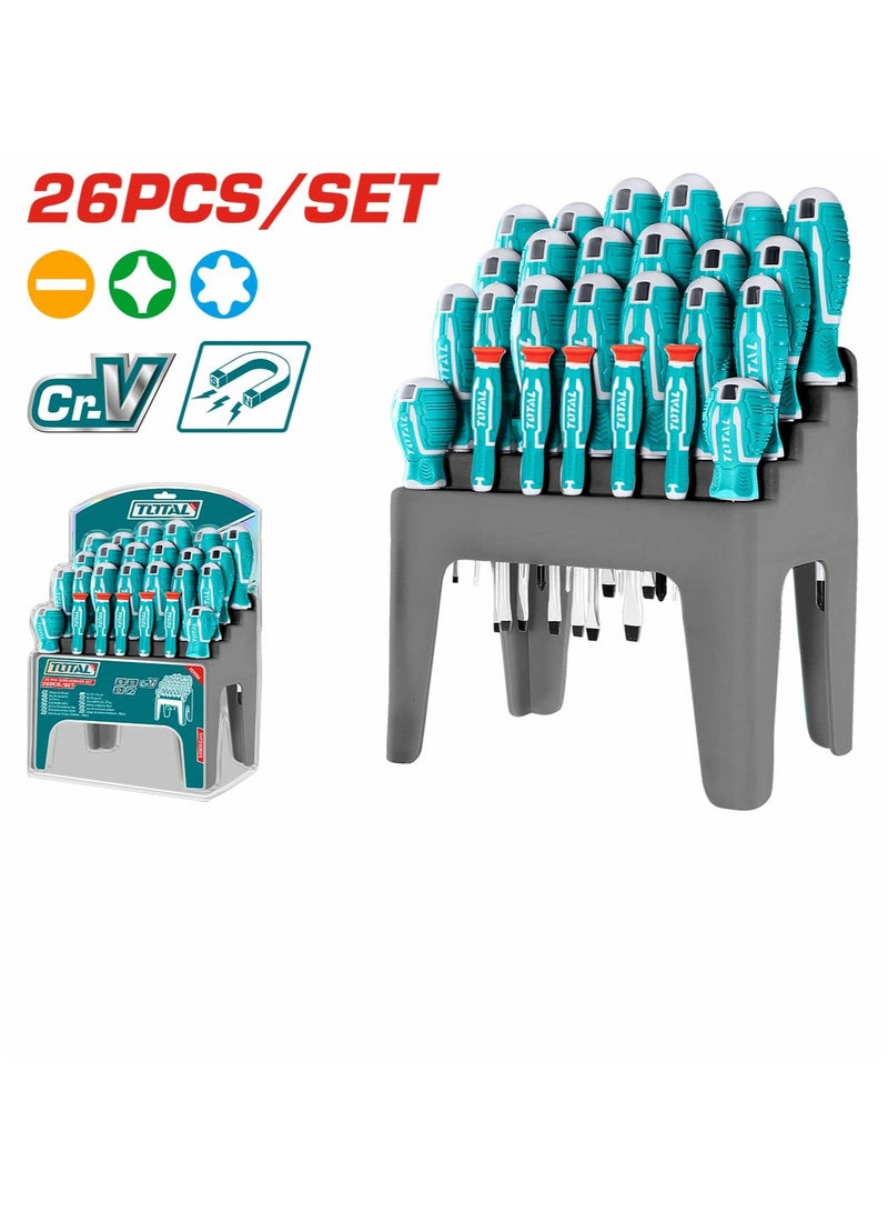TOTAL 26Pcs Screwdriver Set Includes Philips Slotted Precision Screwdrivers - Image 2