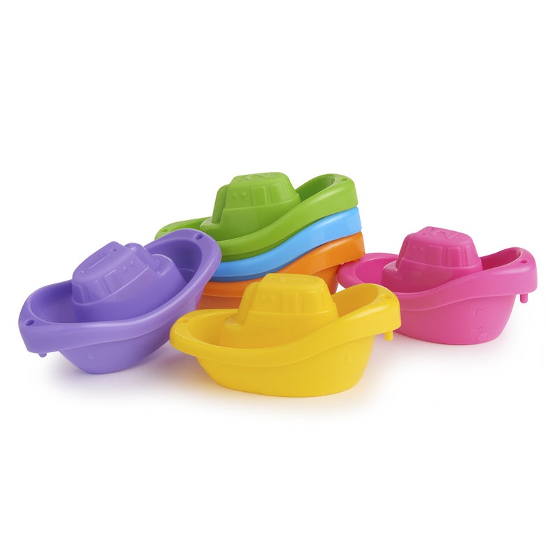 MunchkinÂ® Little Boat Train Bath Toy, Fun for Babies and Toddlers, 6 Piece Set - Image 1