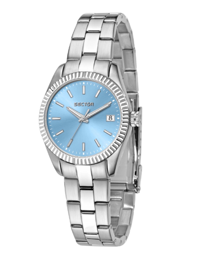 Sector 240 32MM 3H L.BLUE DIAL BR SS - Image 1
