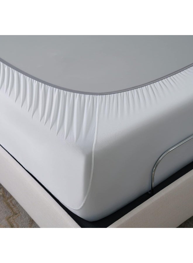 SHEEX Active Comfort Sheet Set, Comfortable Cooling Sheets with 1 Flat Sheet, 1 Fitted Sheet, and 2 King Pillowcases, King/California King, Bright White - Image 3