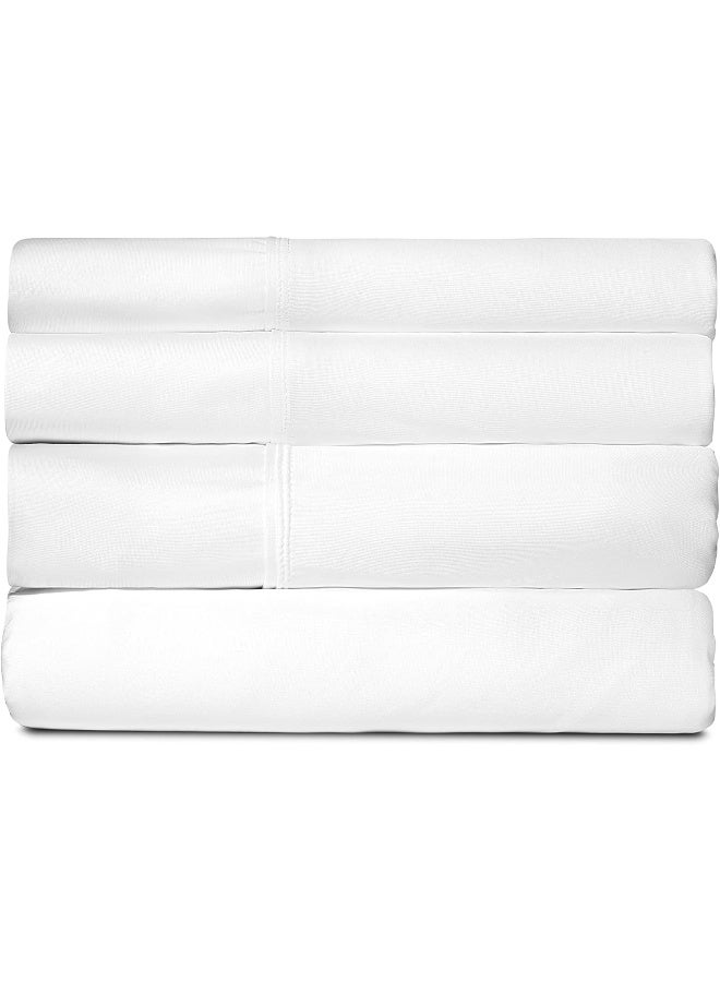 SHEEX Active Comfort Sheet Set, Comfortable Cooling Sheets with 1 Flat Sheet, 1 Fitted Sheet, and 2 King Pillowcases, King/California King, Bright White - Image 2