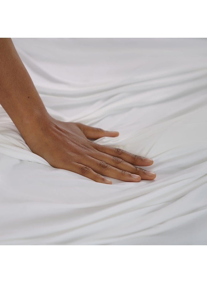 SHEEX Active Comfort Sheet Set, Comfortable Cooling Sheets with 1 Flat Sheet, 1 Fitted Sheet, and 2 King Pillowcases, King/California King, Bright White - Image 5