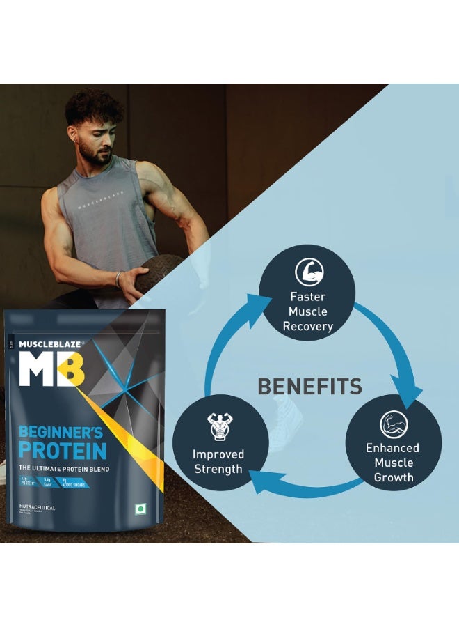 مسل بلايز مسحوق بروتين مصل اللبن "MuscleBlaze" للمبتدئين، بنكهة الشوكولاتة (2 كجم / 4.4 رطل) | 12 جم بروتين لكل مكيال - Image 4