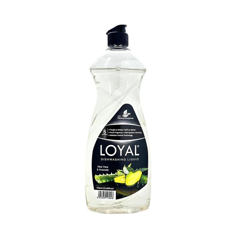 loyal سائل غسيل الصحون المعطر بالألوة فيرا والأفوكادو 5 في 1 - 700 مل - Image 1