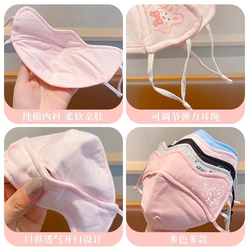 Children'S Mask Cotton Cloth Outdoor Cold-Proof Warm Thickened Male And Female Baby Cute Face-Protecting Nose Leakage Breathable - Image 5