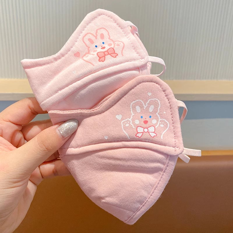 Children'S Mask Cotton Cloth Outdoor Cold-Proof Warm Thickened Male And Female Baby Cute Face-Protecting Nose Leakage Breathable - Image 4