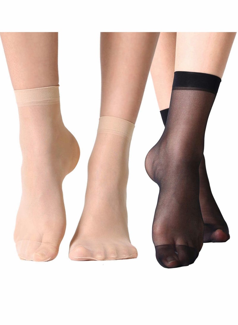 SYOSI 20 Pairs of Women's High Socks Breathable Sweat-absorbing Invisible Anti-hook Socks - Image 1