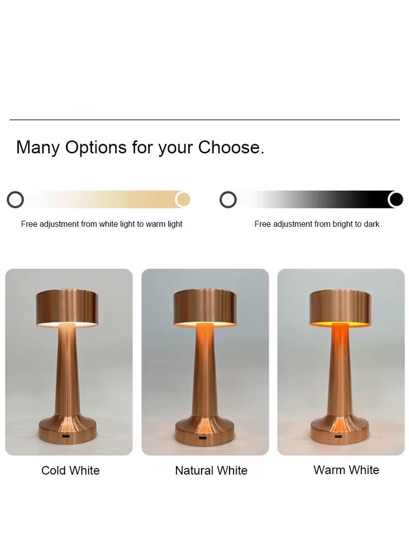VIO Portable Cordless LED Lamp Bedside Night Light with Touch Sensor 3 Color Changing Rechargeable Table Lamp Portable Desk Lamp for Kids Nursery Home Bedroom Nursery Restaurant Cafe Bar  - Image 3