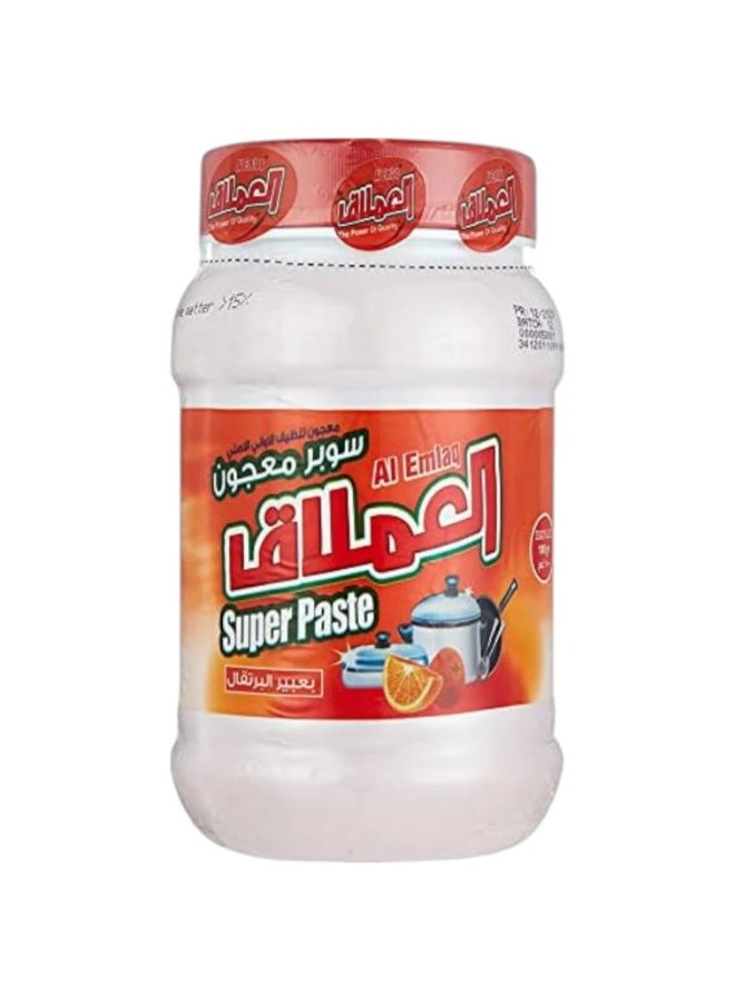 Al Emlaq Super Dishwashing Paste – 1 KG – Long-Lasting Citrus Orange Scent – Heavy-Duty Grease Remover – Thick Paste Formula - Image 1