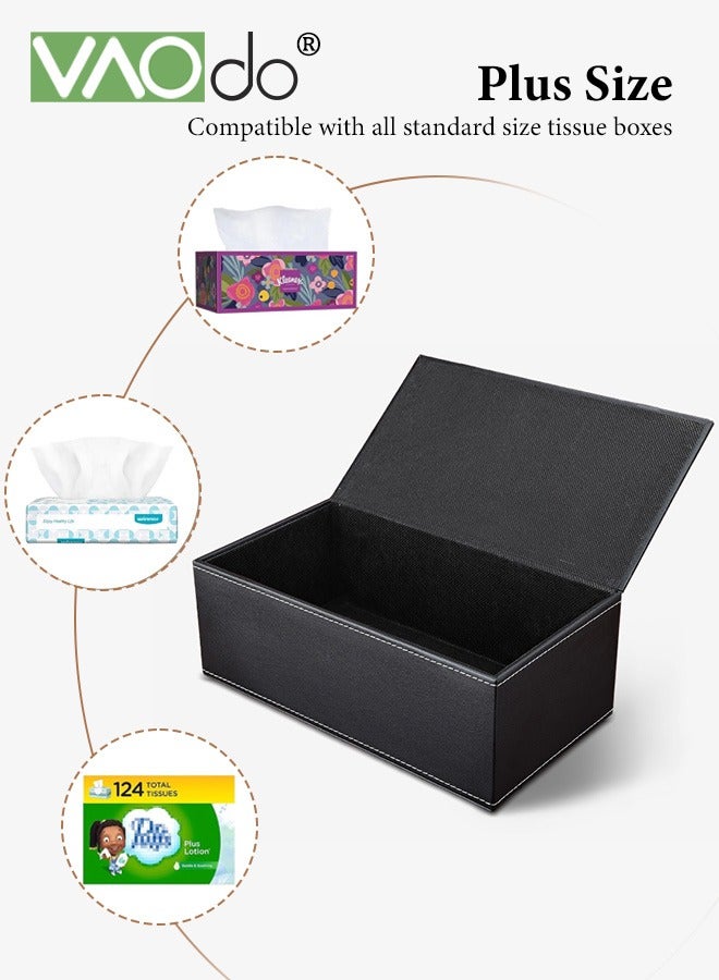 فاو دو غطاء علبة مناديل مستطيل مع قاعدة مغناطيسية، حامل علبة مناديل من جلد البولي يوريثان للمناديل، غطاء علبة مناديل مستطيل، حامل مناديل للحمام والسيارة والديكور المنزلي 12*24*9.5 سم - Image 5