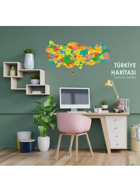 Turkey Map Large Color Transparent 150-87 cm