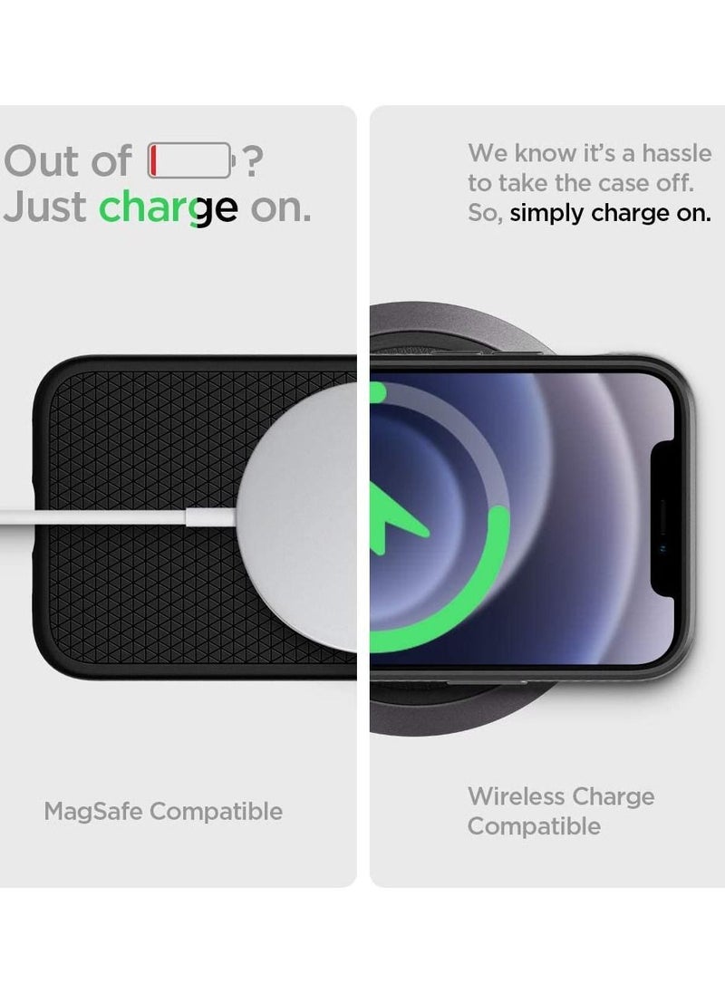 Spigen - Liquid Air Armor Designed for iPhone 12 Mini Case (2020) - Matte Black - Image 1