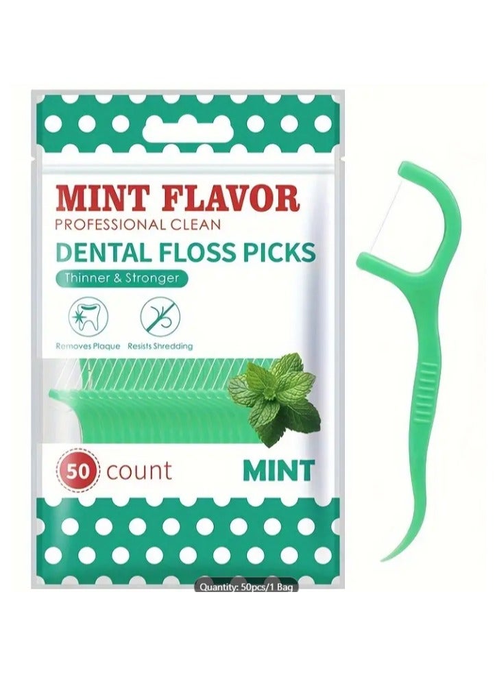منت أعواد تنظيف الأسنان بنكهة النعناع 50 قطعة - Image 1