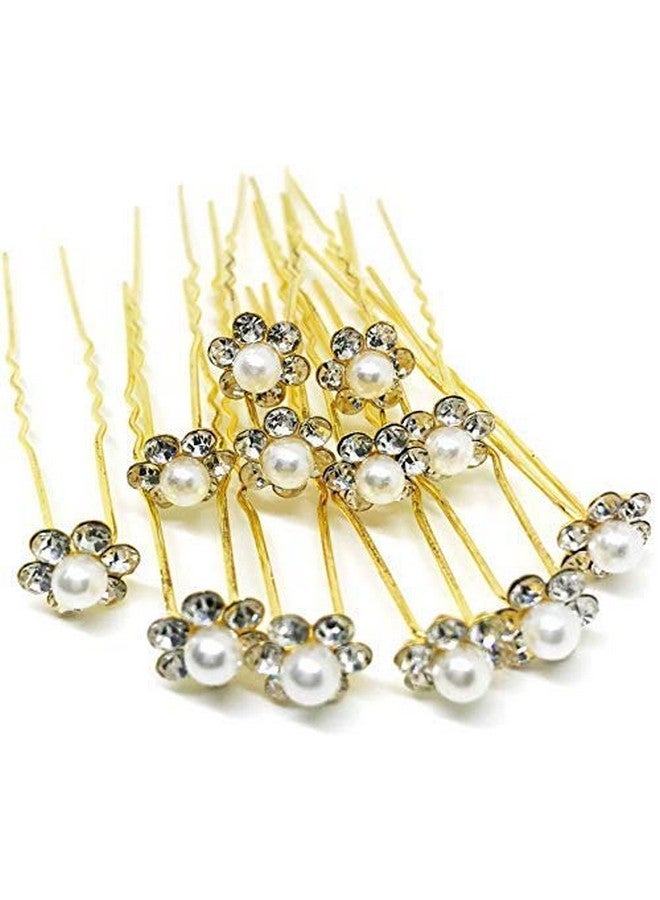 CHANDERKASH Pack of 11; Hair donut bun maker with 11 pcs Golden Stone Pearl Juda Pin|Puff Juda Bun Shaper |Messy Bun Scrunchie - Image 2