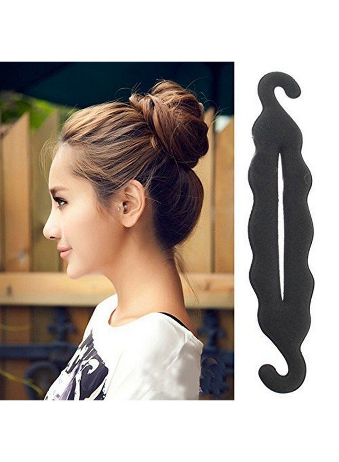 CHANDERKASH Pack of 11; Hair donut bun maker with 11 pcs Golden Stone Pearl Juda Pin|Puff Juda Bun Shaper |Messy Bun Scrunchie - Image 3