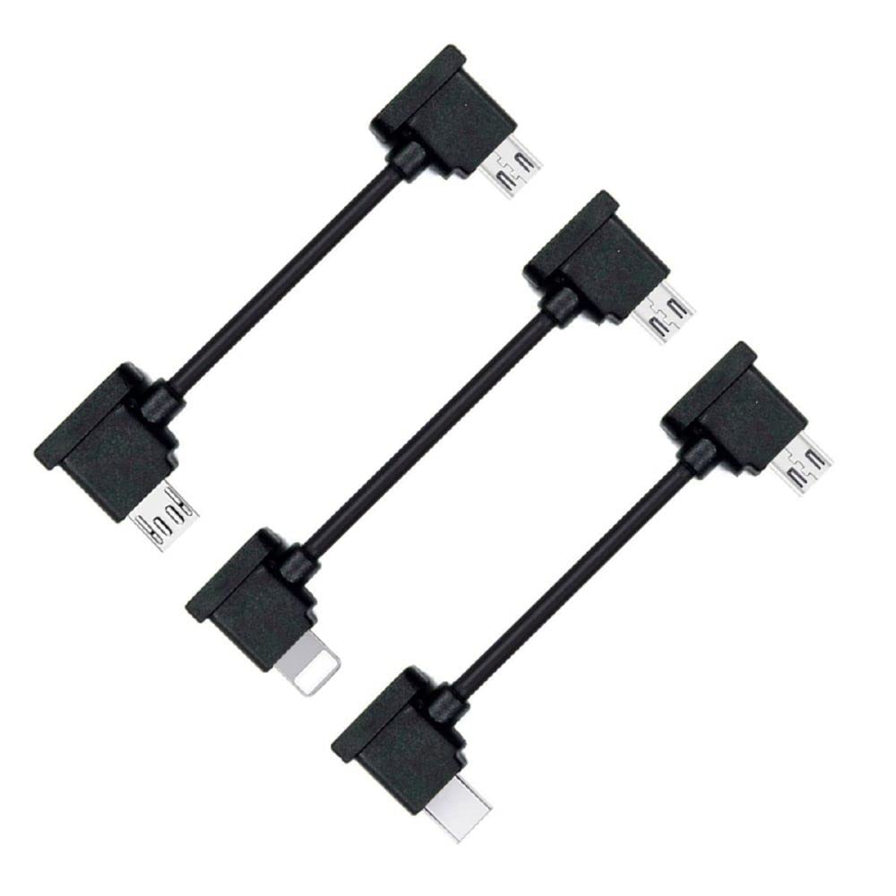 كابل سي سي كابل سي سي مجموعة كابلات بيانات جهاز التحكم عن بعد Type-C و Micro إلى Micro USB مكونة من 3 قطع
