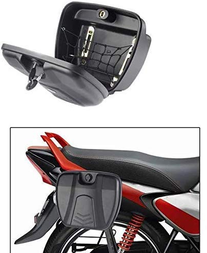 CARIZO Plastic Bike Side Luggage Box Black Compatible With Bajaj Pulsar 150 Dts-I - Image 2