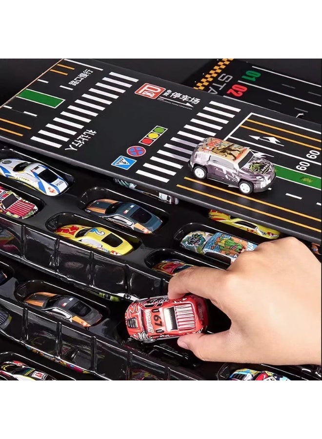 48 pcs Die Cast Mini Inertia Pull Back Cars Collection With Box, Metal Vehicle Model Set, Birthday Gift For Kids  - Image 3