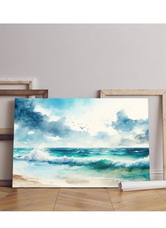 Home Gallery Home Gallery illustration sea watercolor Printed canvas wall art  - Image 1