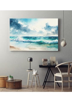 Home Gallery Home Gallery illustration sea watercolor Printed canvas wall art  - Image 2