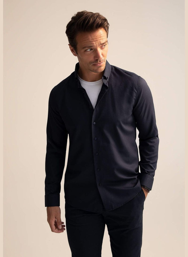 DeFacto Man Woven Long Sleeve Shirt - Image 1