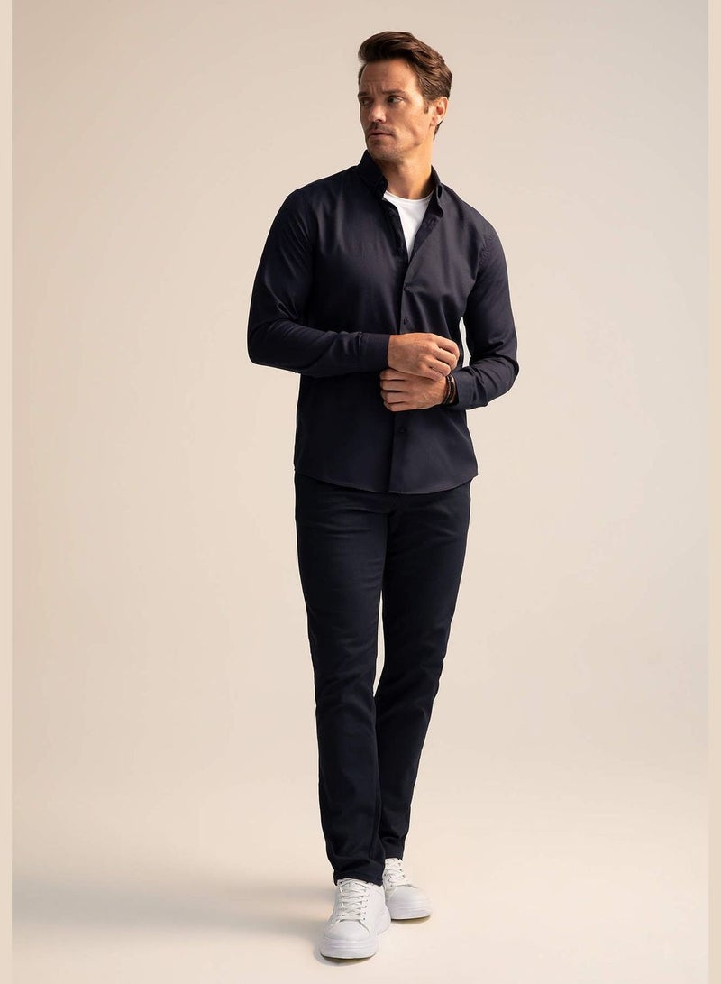 DeFacto Man Woven Long Sleeve Shirt - Image 4