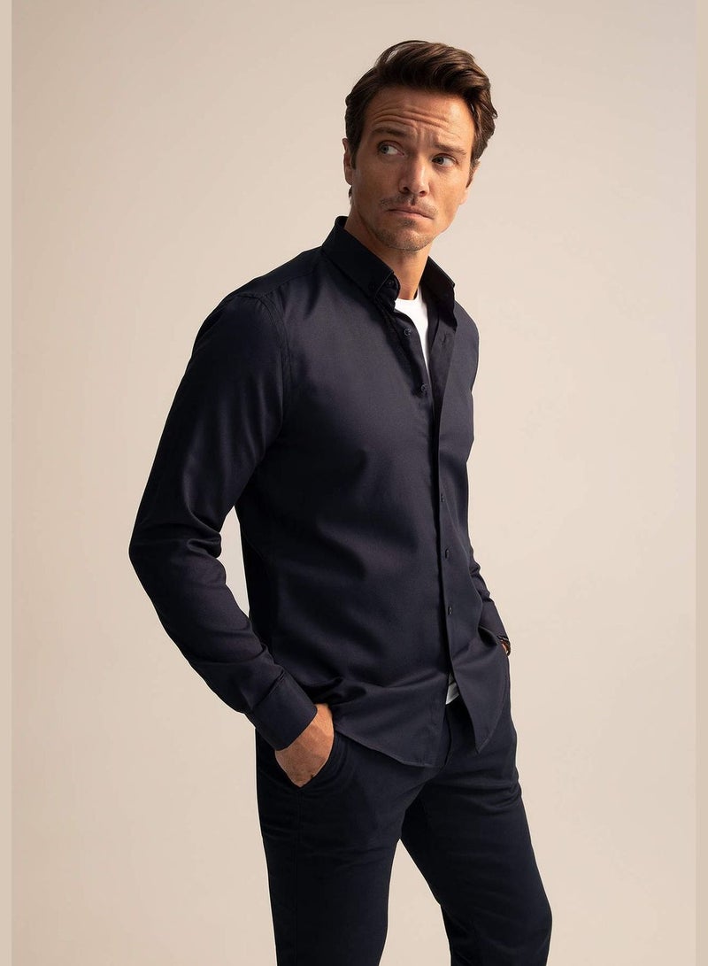 DeFacto Man Woven Long Sleeve Shirt - Image 3