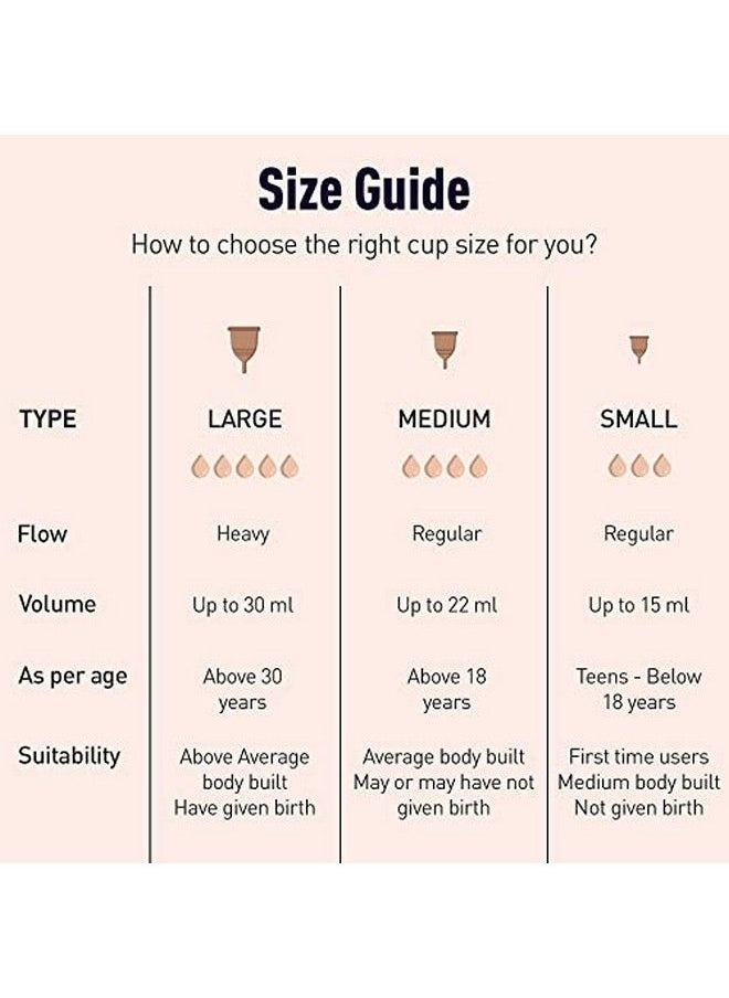 Sirona - Reusable Menstrual Cup For Women ; Medium Size With Pouch ; Ultra Soft Odour And Rash Free ; 100% Medical Grade Silicone ; No Leakage ; Protection For Up To 810 Hours ; Us Fda Registered - Image 1