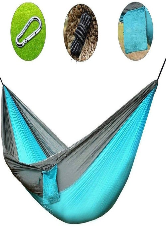 kartfury Ultra-Light Travel Camping Hammock | 300kg Load Capacity Breathable,Quick-Drying Parachute Nylon | 2 x Premium Carabiners,2 x Nylon Slings Included (Blue) - Image 3