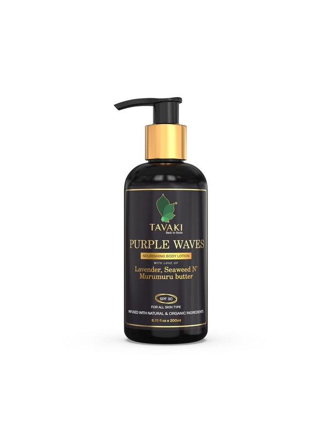 TAVAKI لوشن الجسم الفاخر تافاكي بأمواج بنفسجية 200 مل | مع SPF 30 | تغذية نهارية وليلية | زبدة الطحالب | لجميع أنواع البشرة | مرطب طبيعي غير دهني لبشرة ناعمة ومتألقة مختبر جلدياً - Image 2