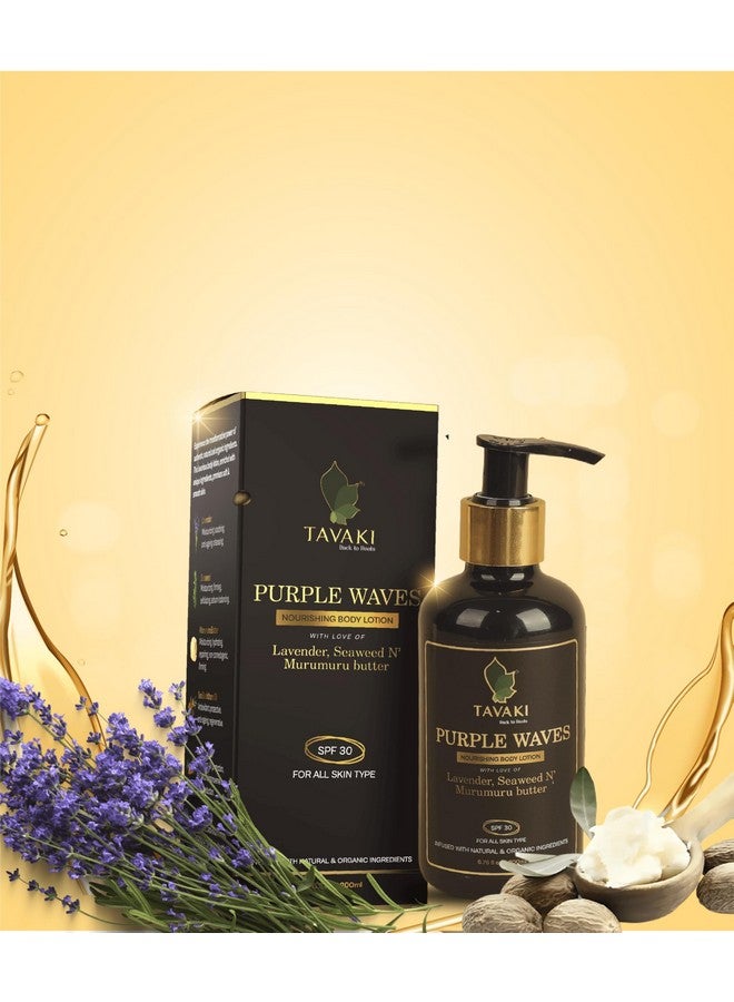TAVAKI لوشن الجسم الفاخر تافاكي بأمواج بنفسجية 200 مل | مع SPF 30 | تغذية نهارية وليلية | زبدة الطحالب | لجميع أنواع البشرة | مرطب طبيعي غير دهني لبشرة ناعمة ومتألقة مختبر جلدياً - Image 4