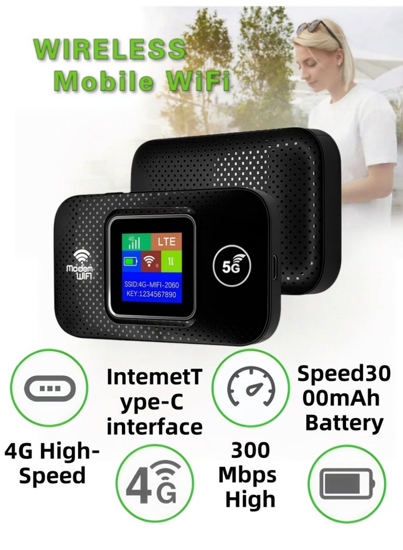 Portable 4G LTE WiFi Mobile Hotspot Router with Type C Port and 3000mAh Battery Support 10 Devices - Image 2