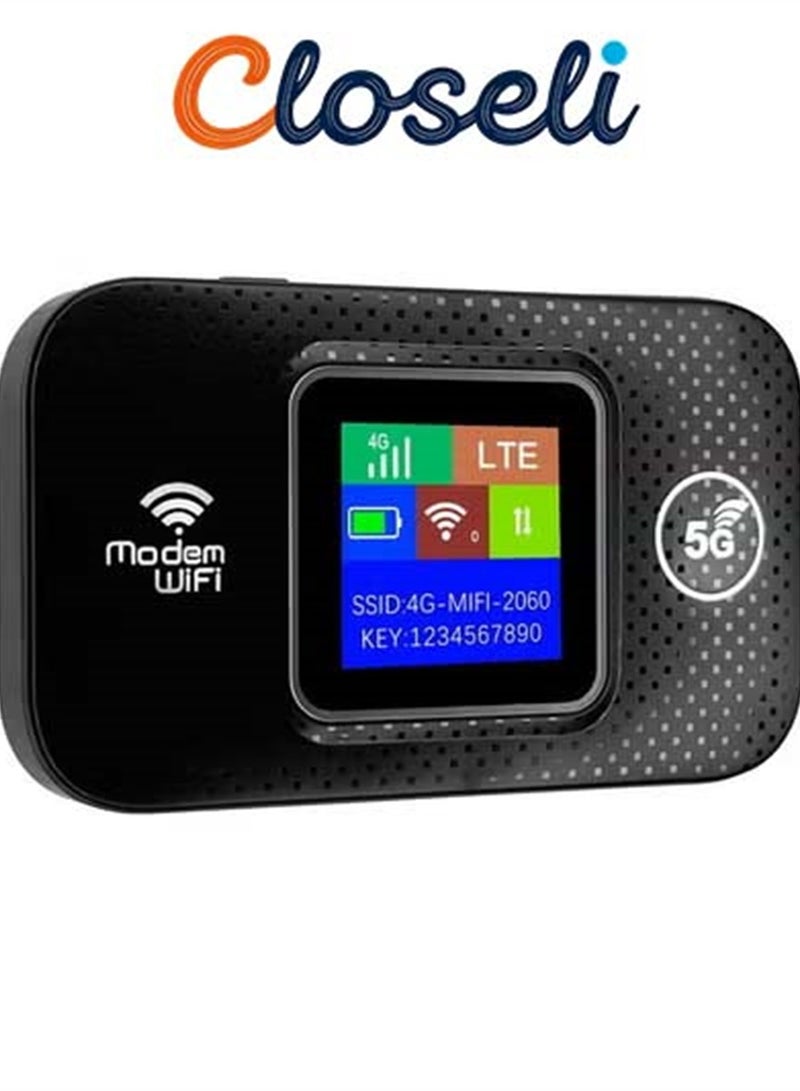 4G/5G Portable WiFi Router, Plug & Play WiFi Router,Mobile CPE Wireless Router,with SIM Card Slot, Dual Band, Stable Signal, Wide Coverage, 3000mAh Long Battery Life, Supports Multiple Users - Image 1