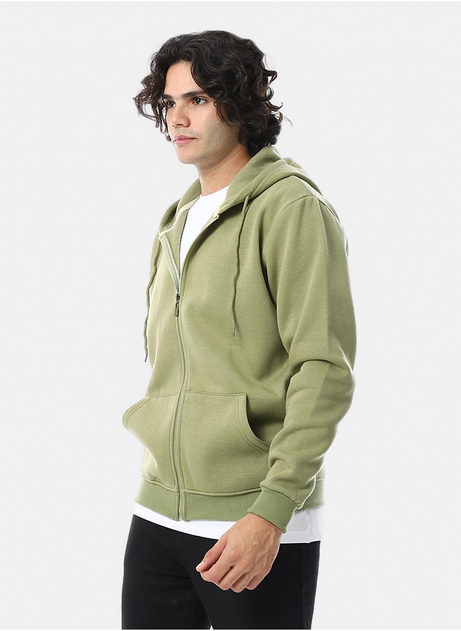 Red Circle - Comfy Plain Zipped Sweatshirt - Image 1
