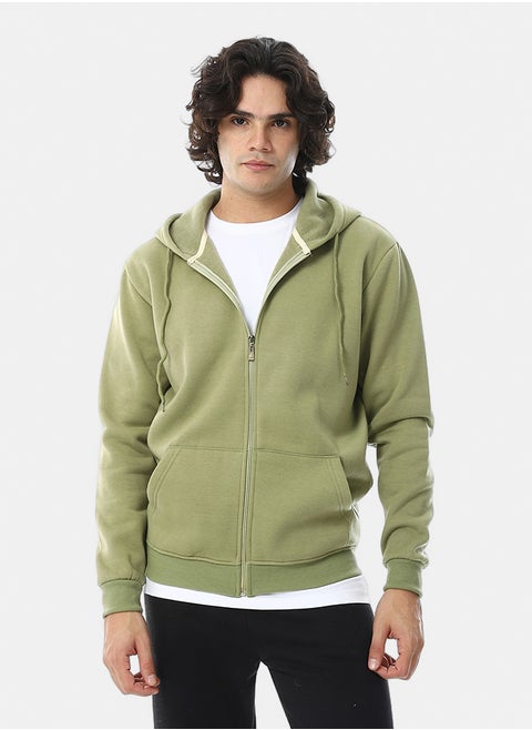 Comfy Plain Zipped Sweatshirt