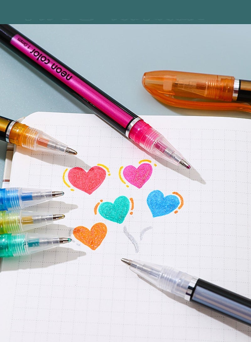 Zuixua 18 Colors Fluorescent Pen 1.0 Neutral Flash Pens for School Supplies - Image 4