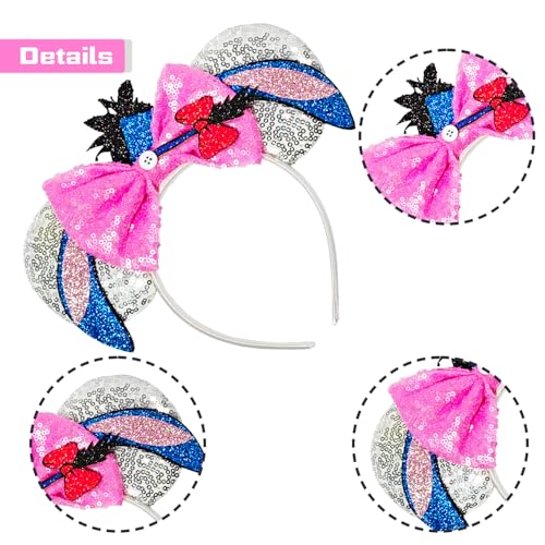 MADO donkey mouse ear headbands for women girls,cute mouse ears costume accessories for adults women girls - Image 2