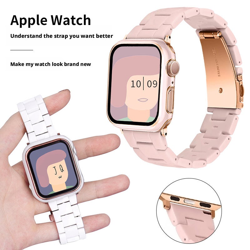 Musen Apple Watch Band 3-Link PVC Solid Color for 5/6/7/8/SE - Image 2