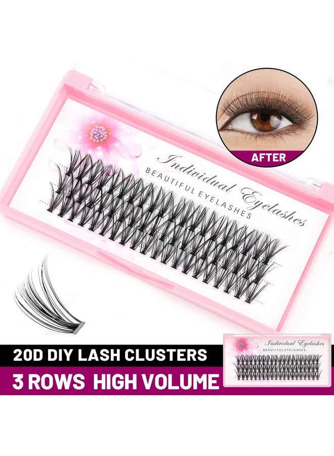 Dedila 8/10/12/14/16/17/18/20mm 60pcs 20 Root Grafting Individual False Eyelashes Mink Natural Long Eye Lashes Cluster Extension Makeup Beauty Fake Eyelash (15mm) - Image 3