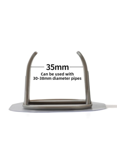 Punch-free Washing Machine Pipe Fixed Buckle Drain Pipe Holder Gas Hose Clamp Gas Pipe Nail-Free Pipe Clamp-Specification Model:Gray 35MM Drain Pipe Buckle