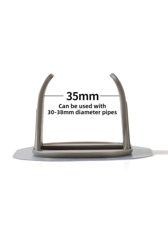 Punch-free Washing Machine Pipe Fixed Buckle Drain Pipe Holder Gas Hose Clamp Gas Pipe Nail-Free Pipe Clamp-Specification Model:Gray 35MM Drain Pipe Buckle