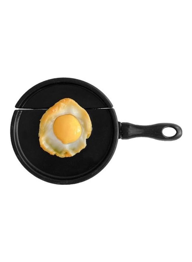 NIBEMINENT Pan Poached Egg Shaped Silicone Protective Case Cover For Apple AirPods 1/2 Black/Yellow/White  - Image 2
