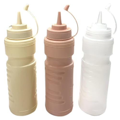 ZURITY Food Grade Plastic Ketchup Bottle Squeeze Bottle for Sauce Liquid Mustard Mayo Vinegar Sauces Olive Oil Seasoning Bottle Container (2Pcs). - Image 3