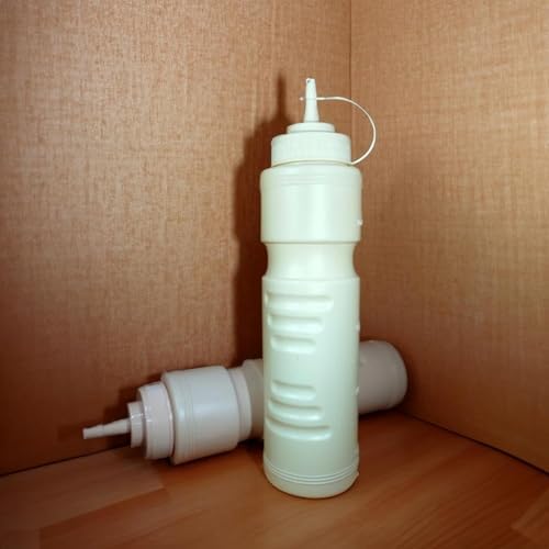 ZURITY Food Grade Plastic Ketchup Bottle Squeeze Bottle for Sauce Liquid Mustard Mayo Vinegar Sauces Olive Oil Seasoning Bottle Container (2Pcs). - Image 4