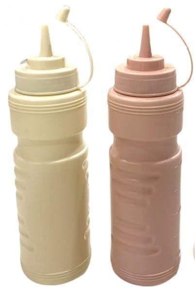 ZURITY Food Grade Plastic Ketchup Bottle Squeeze Bottle for Sauce Liquid Mustard Mayo Vinegar Sauces Olive Oil Seasoning Bottle Container (2Pcs). - Image 1