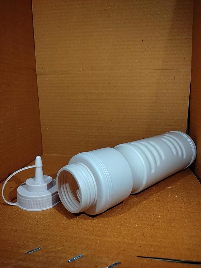 ZURITY Food Grade Plastic Ketchup Bottle Squeeze Bottle for Sauce Liquid Mustard Mayo Vinegar Sauces Olive Oil Seasoning Bottle Container (2Pcs). - Image 5