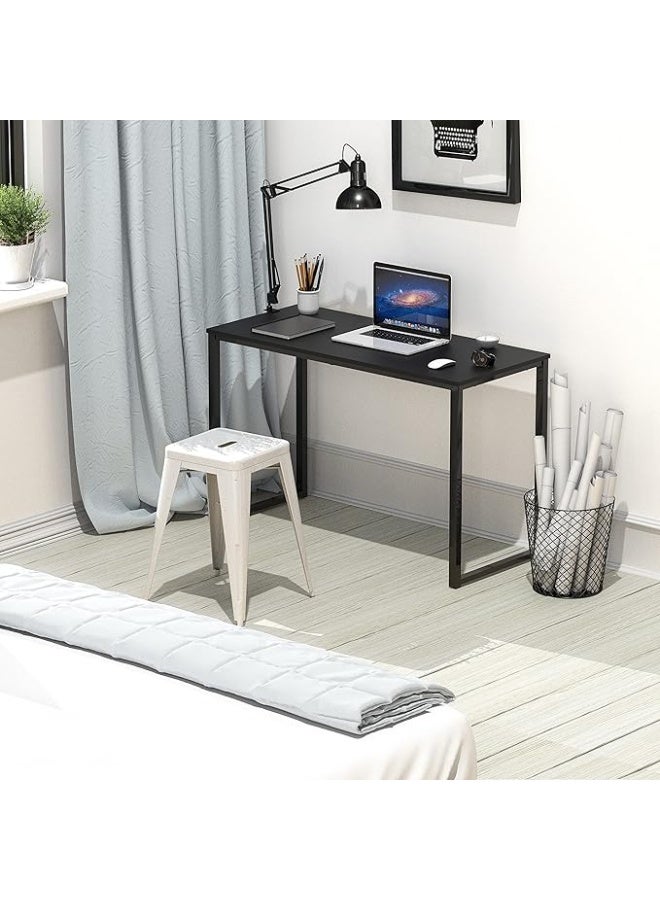 SHW 32-Inch Compact Home & Office Computer Desk with Steel Frame – Black - Image 5
